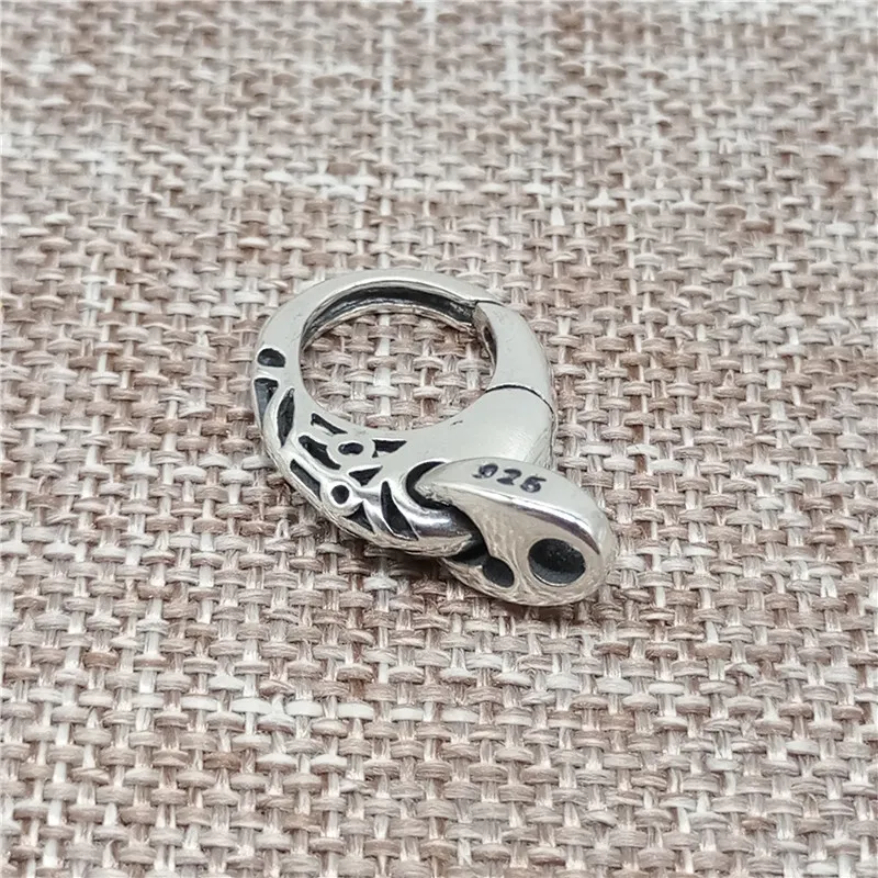 Женская серебряная овальная застежка карабин для браслета ожерелья|Ювелирная