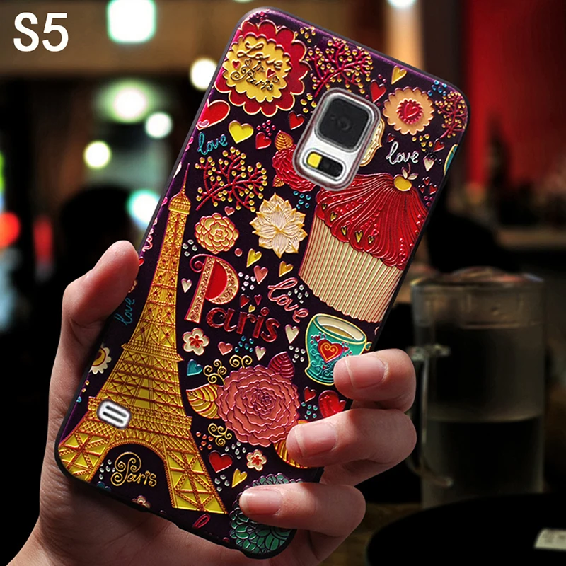 Чехол чехол для Samsung Galaxy S5 S4 S3 S 5 4 i9600 силиконовый 3D милый мобильный на