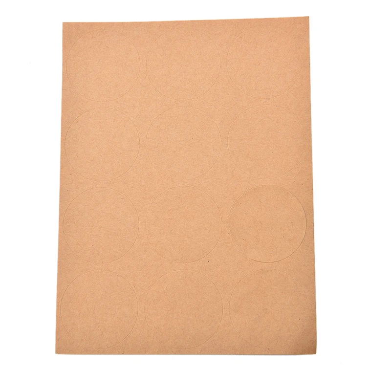 Крафт бумаги Бумага 4 листа наклейки из крафт волнистый круглый пустой свадебной