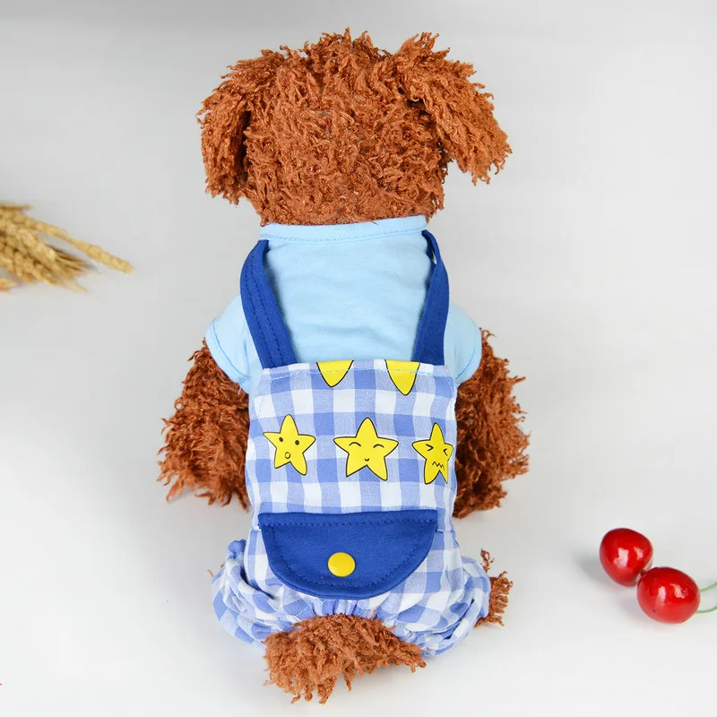 Весенне-летние пижамы для собак комбинезоны комбинезон костюм щенка одежда