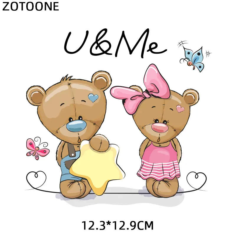 ZOTOONE набор патчей с мультяшным животным утюгом на переноске Единорог панда кошка