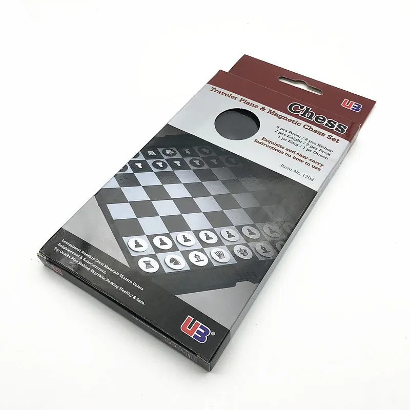 Магнитные маленькие шахматы черный складной подарок для путешествий Семейная