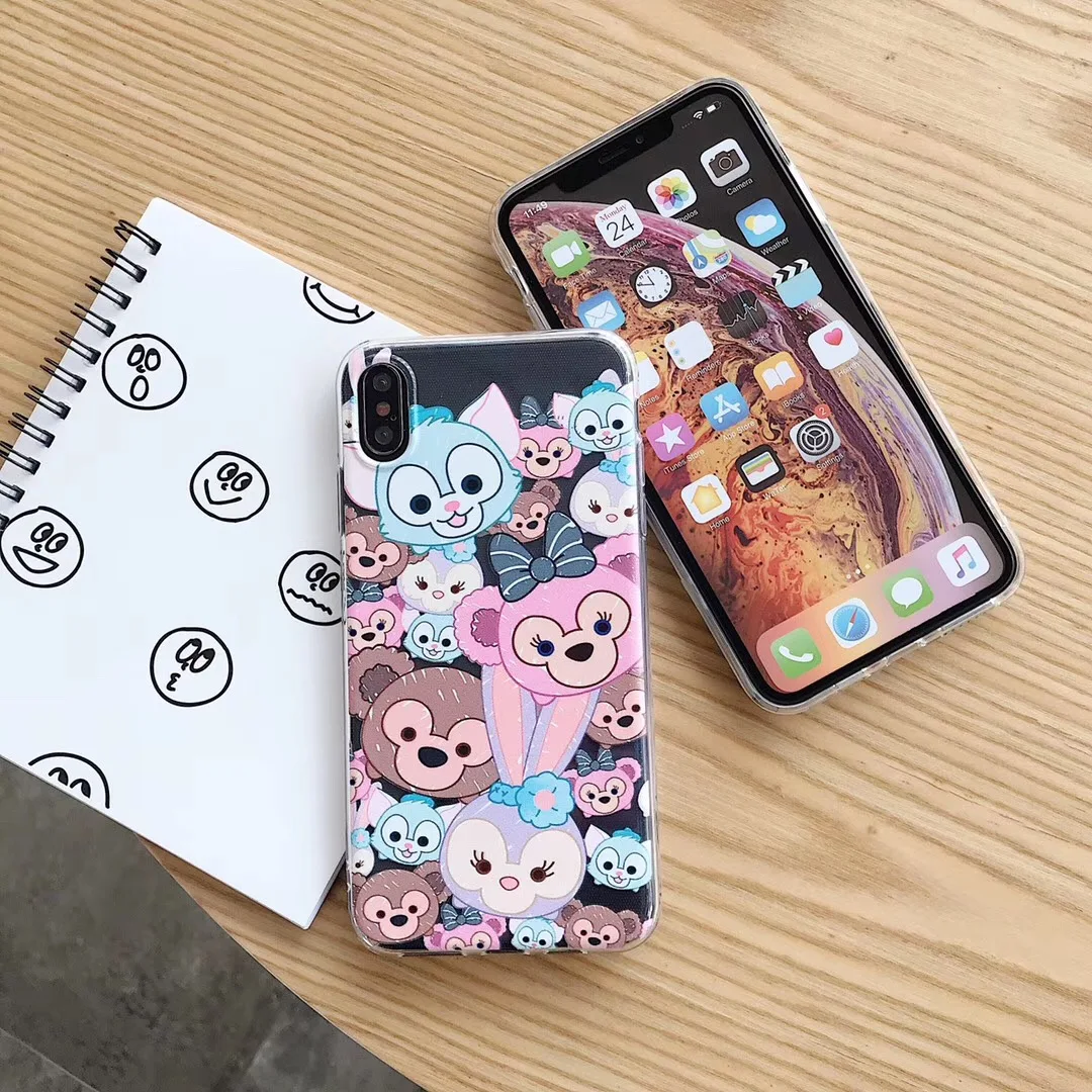 Lovely Cartoon Duffy ShellieMay Anime INS Gelatoni StellaLou cover for iPhone X 10 XS Max Xr 7 8 6 6s Plus Case Coque |