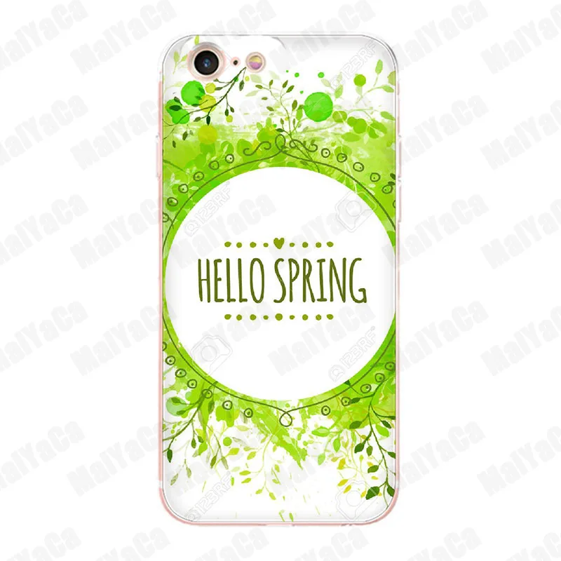 MaiYaCa зеленый тематический пейзаж Hello Spring мягкие Аксессуары для телефона чехол Apple