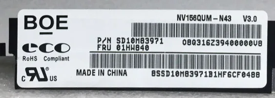 Светодиодный ЖК-экран для ноутбука BOE NV156QUM N43 IPS Marix 15 6 дюйма 3840X2160 40Pin | Компьютеры и