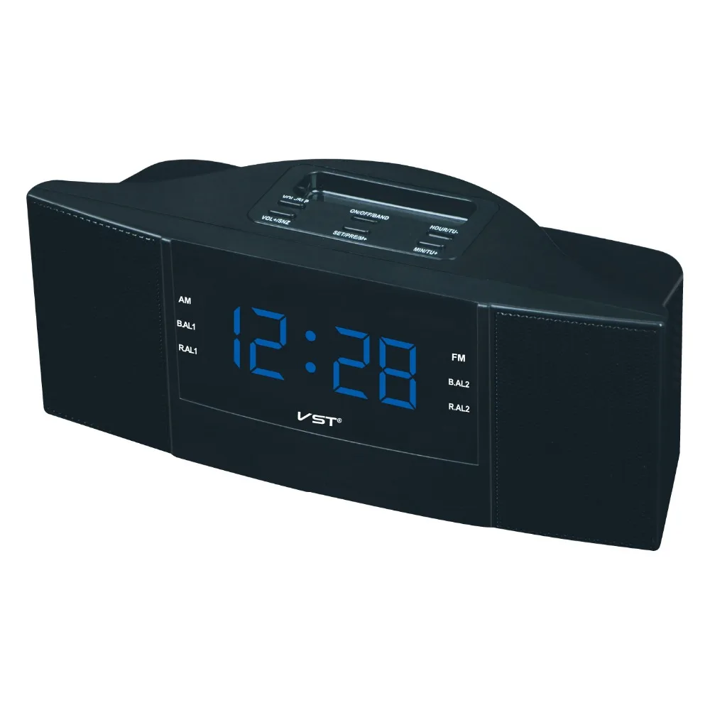 EU Plug Home Table Times Gift For Parents Friends AM FM Radio Clock Four Color Large LED Backlight Snooze Alarm | Дом и сад