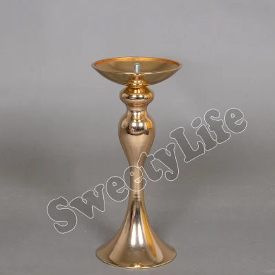

30cm/11.8" wedding table candlestick T-stage road guide Wedding road lead golden mermaid candle stick 10pcs/lot