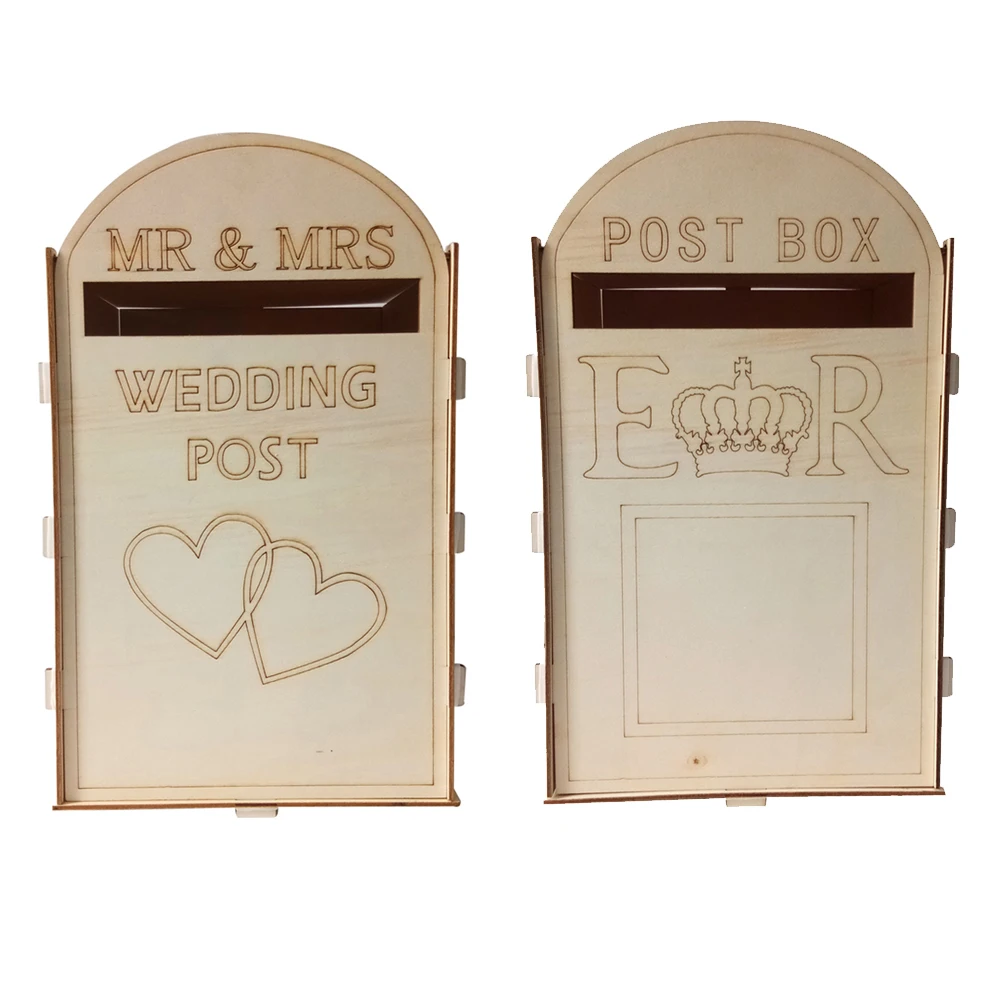 Diy деревянные Свадебные принадлежности почтовый ящик Королевская почта стиль