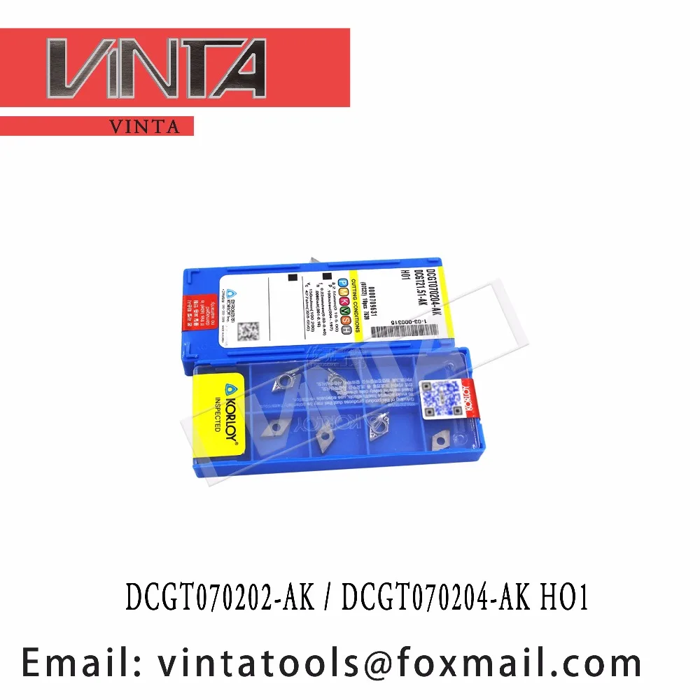 

high quality DCGT070202-AK HO1 / DCGT070204-AK HO1 cnc carbide turning inserts