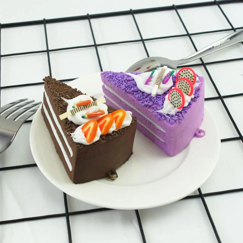 

1pc Artificial Triangles Cake Simulation PU Cake Kitchen Props Decor Photography Early Education Props Window Wedding Decoration