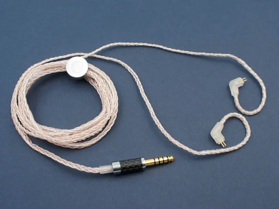 NS аудио 2Pin 0 78 мм IEM кабель 8 акций медь и посеребренная смешанный плетеный для
