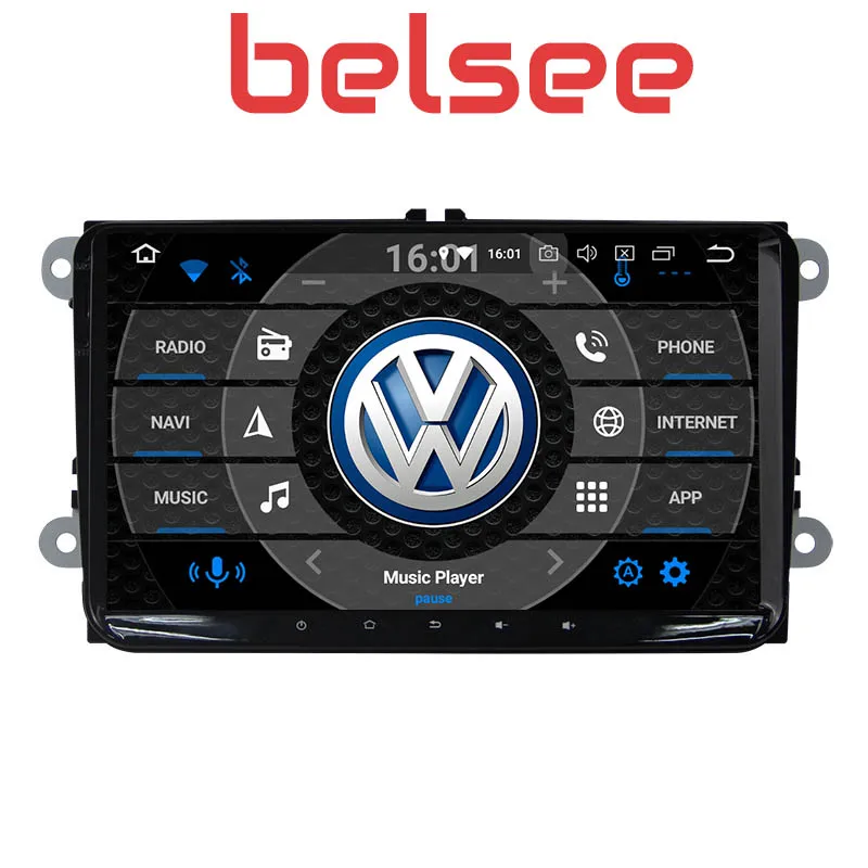 Автомагнитола Belsee " Android 8,0 4GB для VW Volkswagen Jetta Passat b6 b7 Golf Skoda Seat стерео Автомагнитола Sat Nav