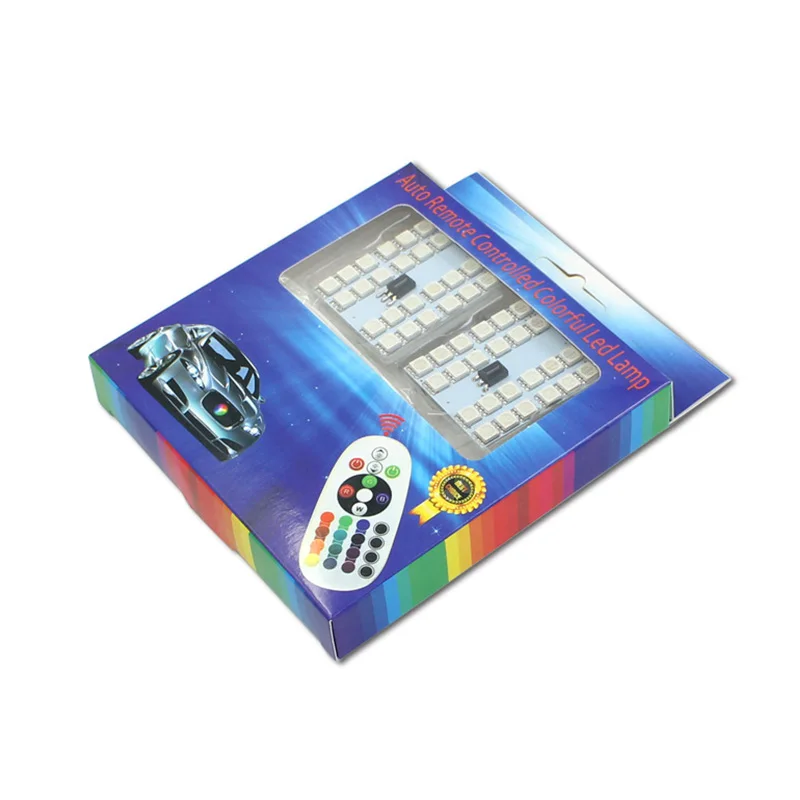 1 пара RGB 5050 12SMD автомобильная светодиодная панель дистанционного управления