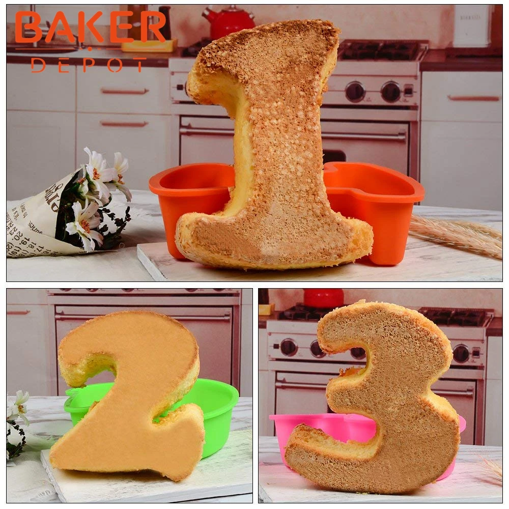 BAKER DEPOT 0-9 силиконовая форма для торта с цифрами Рождественский инструмент