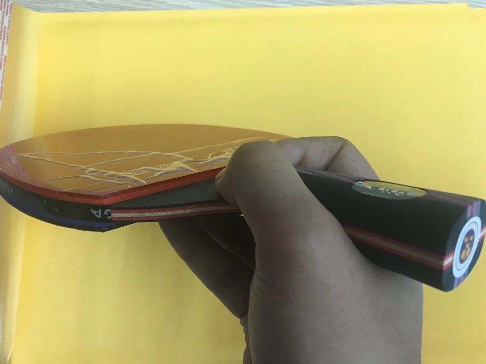 short handle Lemuria DIY WRB 7,6 углеродное волокно, ракетка для настольного тенниса, двойное лицо, прыщи для настольного тенниса, резиновая FL или CS ручка для пинг-понга, летучие мыши - Цвет: short handle