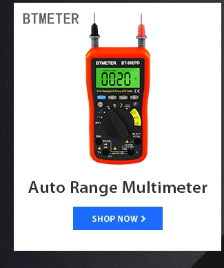 BTMETER Цифровой мультиметр-зажим, Автоматический диапазон Bluetooth амперметр, сопротивление, температура, Удержание данных для электрического амперметра HVAC