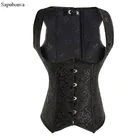 Бюстгальтер под грудью Sapubonva, топ, сексуальные бюстье, готический корсет для похудения, жилет без бретелек, яркие белые костюмы, платья