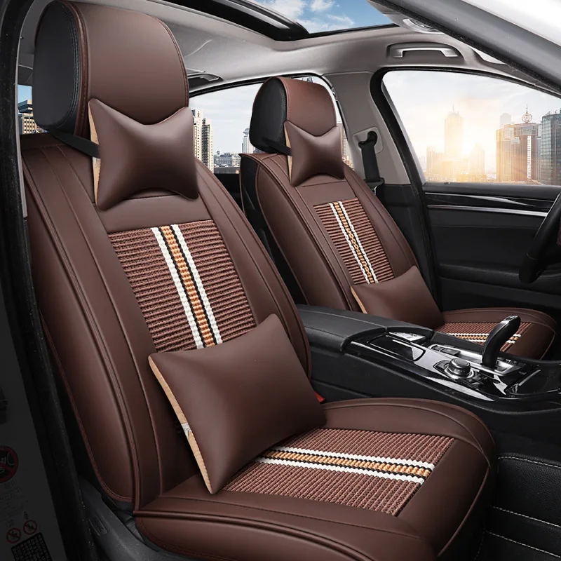 Накидки на автомобильные сиденья льняные накидки синего цвета для защиты