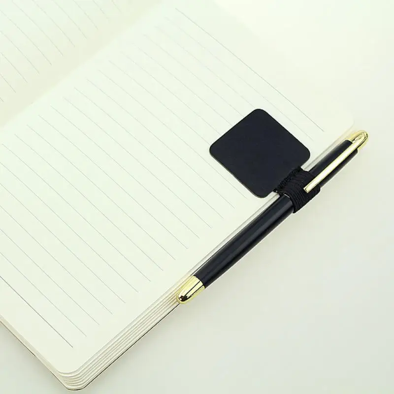 Кожа + резина черный самоклеящийся кожаный ремешок Резиновая Ручка Зажим для