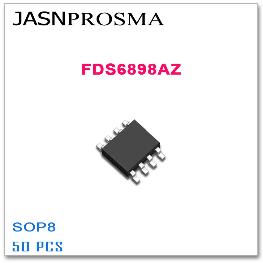 JASNPROSMA FDS6898AZ SOP8 50 шт. FDS6898A FDS6898 6898 Dual N-Channel 20V Высокое качество FDS