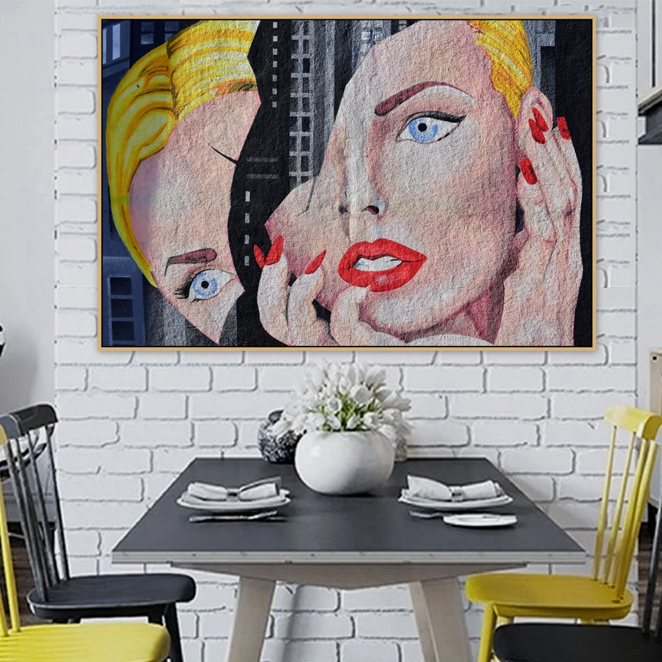 

Women Half Face Graffiti Urban Street Art Banksy Canvas Painting Posters and Prints Wall Art for Living Room Home Decor