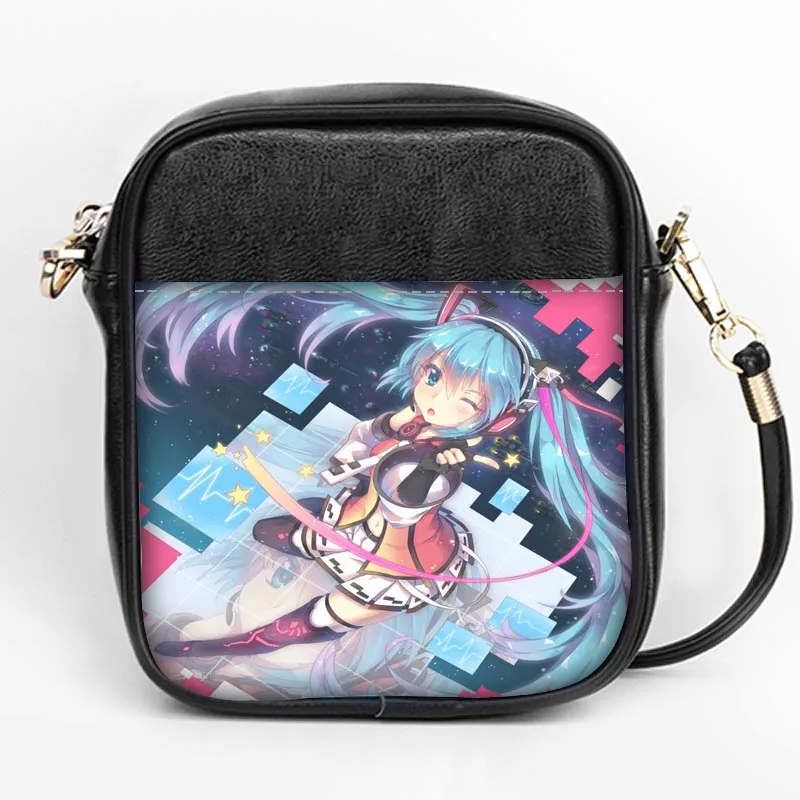 Изготовленное на заказ Hatsune Miku модное с лямками сумка для женщин Слинг сумки на ремне кожа мини девушки Tote вечерние сумки DIY Слинг Сумка - Цвет: 13