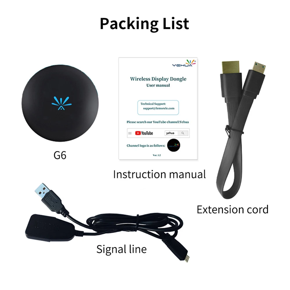Chromecast G6 WiFi tv Stick HD1080P ключ Airplay Chromecast DLNA HDMI приемник