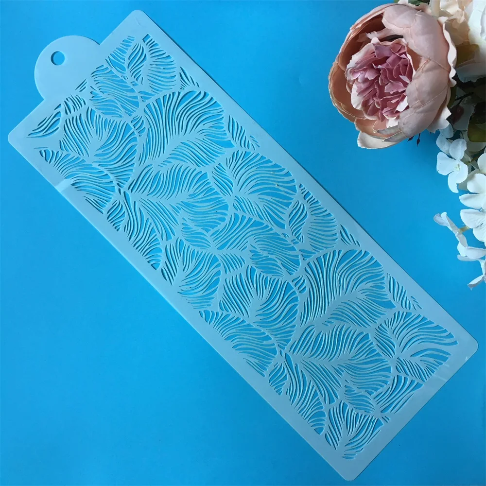 Лидер продаж 44 см цветочный лист текстура сделай сам слойные трафареты картина