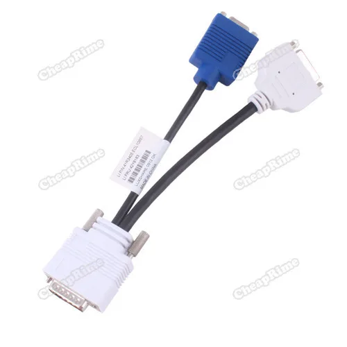 LalaCool Guaranteed! Practical DVI 59 Pins Male to 24+5 DVI-I VGA HD15 Female Y Splitter Cable Colorful!! |