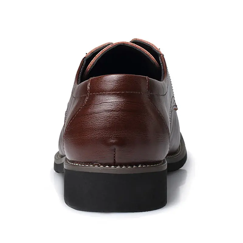 Genuine Leather Men's Dress Shoes British Style Fashion Lace Up Formal Oxford Classic Gentleman Plus Size 37-47 | Обувь