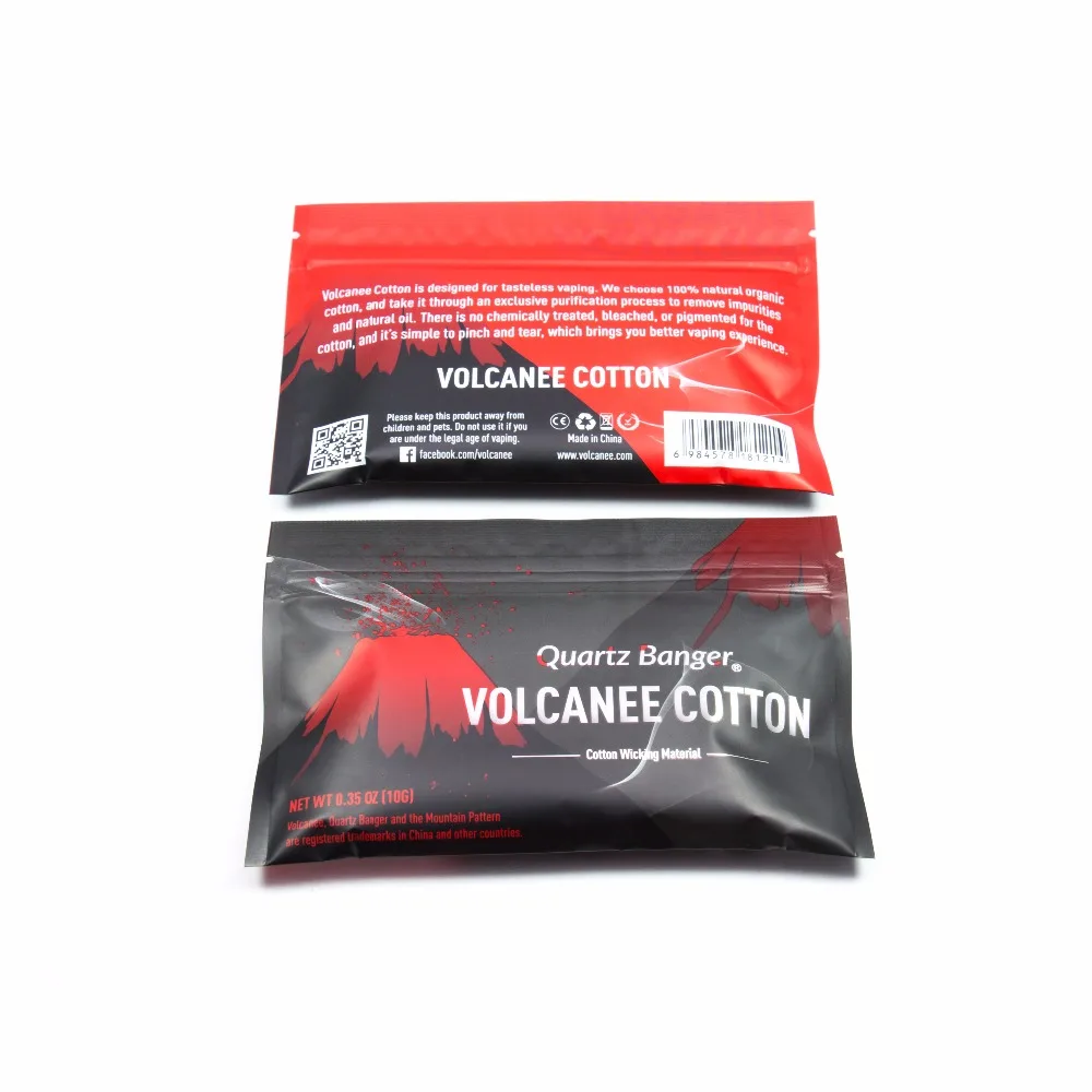 Volcanee 5 мешков/10 мешков RDA хлопок Vape Полосатый Для RTA RDTA бак атомайзер электронная