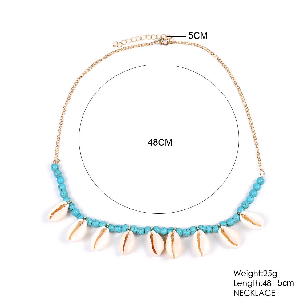 Bohemian Beaded Clavicle Chain Natural Shell Tassel Pendants Short Necklace Female 2019 Fashion Jewelry Statement Necklaces Hot | Украшения