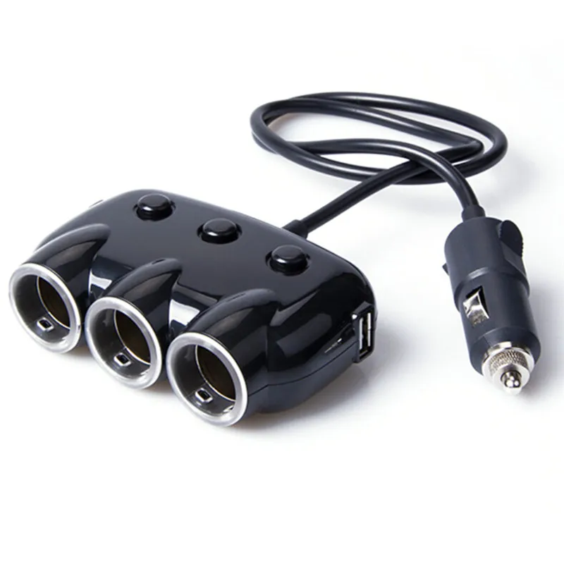 3 Way 2 USB 3.1A Порты и разъёмы автомобильный адаптер Зарядное устройство Splitter прикуривателя Мощность
