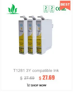 1281XL 5 шт. совместимый картридж с чернилами для принтера EPSON Stylus S22 SX125 SX130 SX230 SX235W SX420W SX425W SX430W