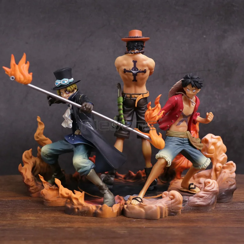 Аниме Одна деталь DXF братство II Monkey D Луффи Portgas D Ace Сабо ПВХ Фигурки Коллекционная модель игрушки 3 шт./компл