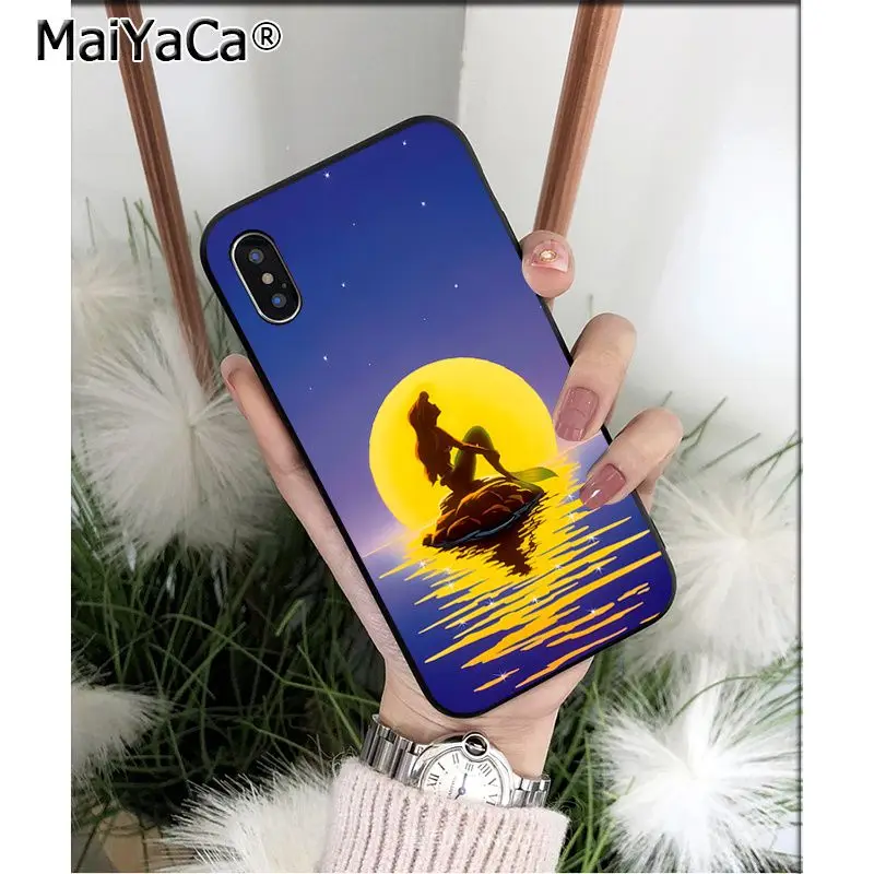 MaiYaCa Ариэль Русалочка Принцесса Силиконовый ТПУ мягкий черный чехол для телефона