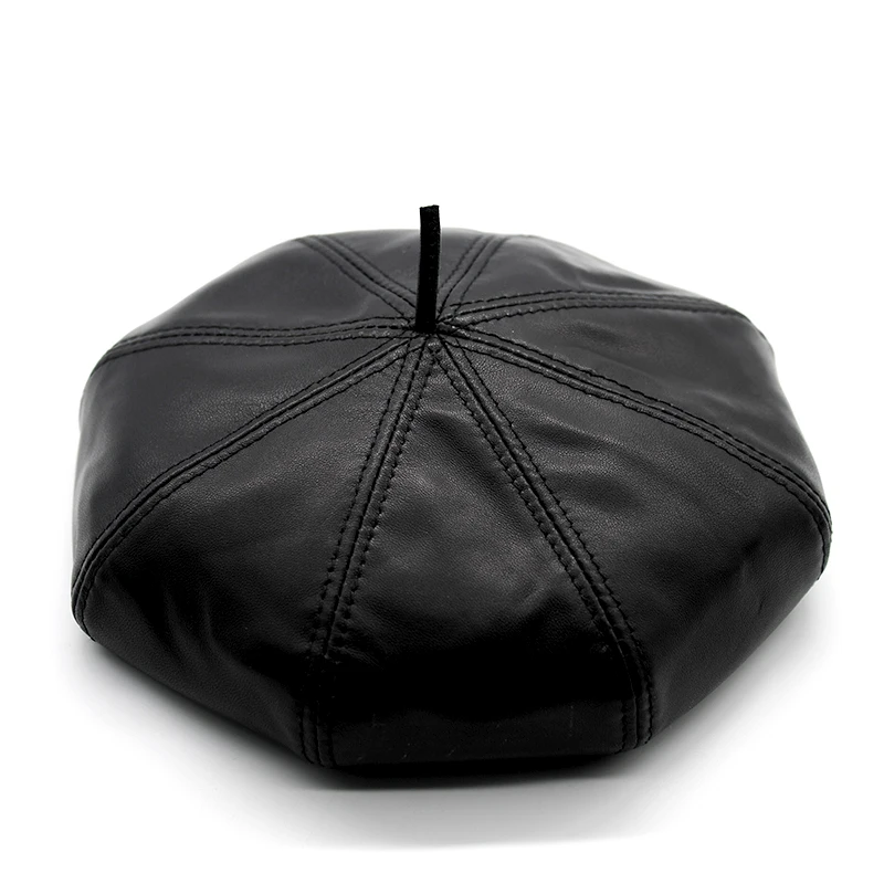 2018 New Promotion Maylooks Novelty Free Shipping Genuine Leather Man's Newsboy Cap Octagonal Hat High Quality Men's For Cs16 |