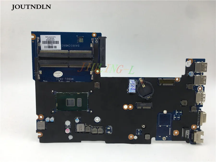 Материнская плата JOUTNDLN для ноутбука HP Probook 440 430 G3 855656 001 DAX61CMB6C0 14 дюймов SR2EY ЦП ПК