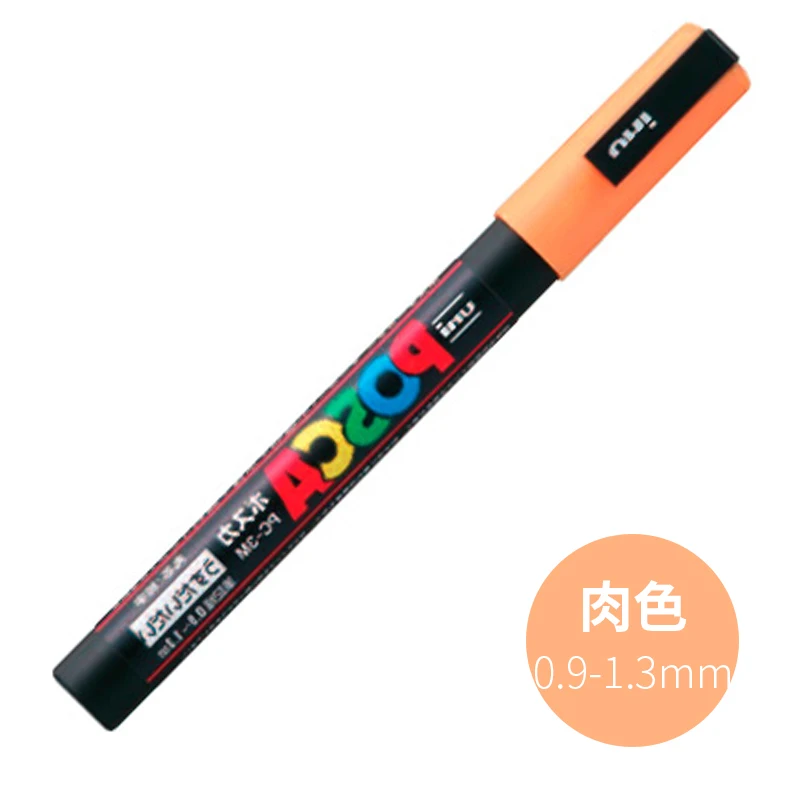 UNI POSCA маркер ручка PC-3M поп-плакат Реклама Маркер ручка офисная Студенческая живопись аниме ручная роспись канцелярские принадлежности - Цвет: Flesh