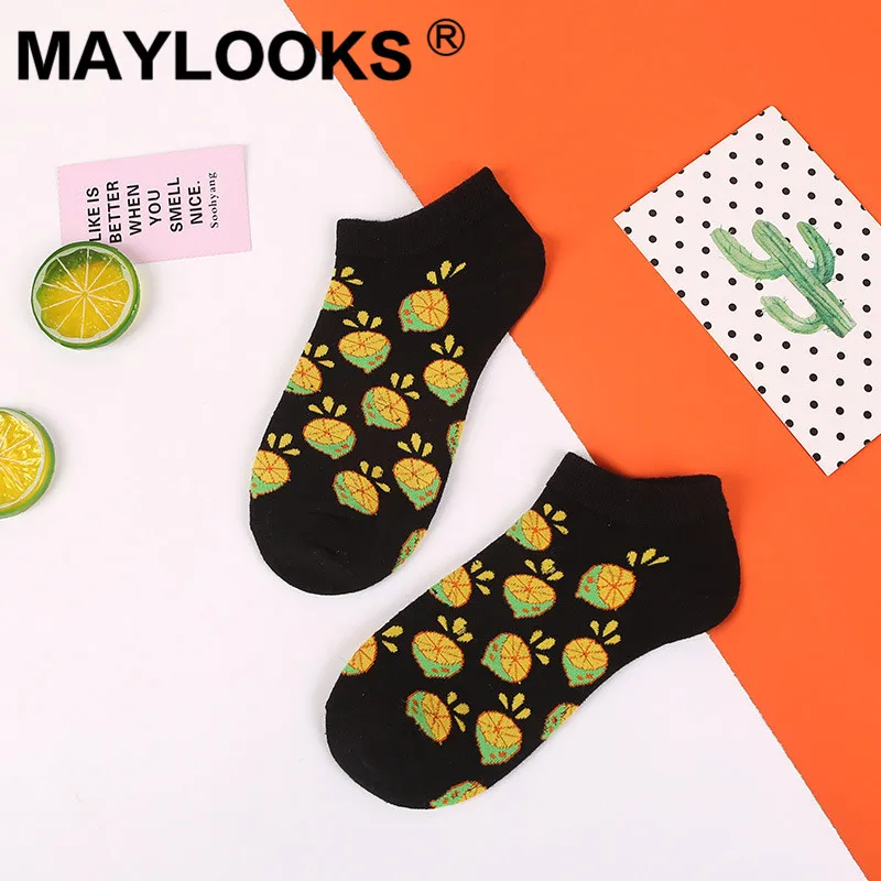 Maylooks 2019 новые продукты женские хлопковые карамельный цвет короткие носки