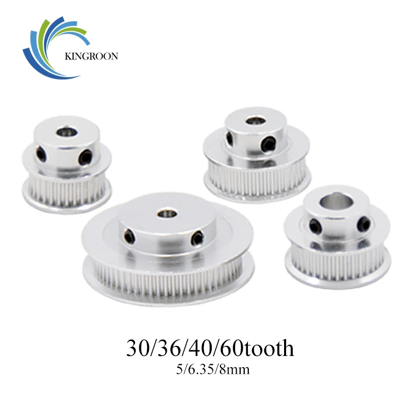 10pcs/lot GT2 Timing Pulley 30 Teeth 36teeth 40tooth 60 Tooth Wheel Bore 5mm 8mm Aluminum Gear Width 6mm Parts 3D Printers Part