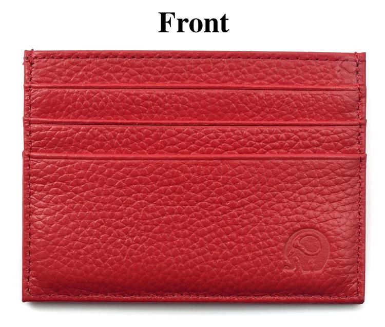 Супер тонкий мягкий овчины Натуральная кожа Card Case Держатель карты кредитной карты организатора мужчины кошельки женщин кошелек известные бренды