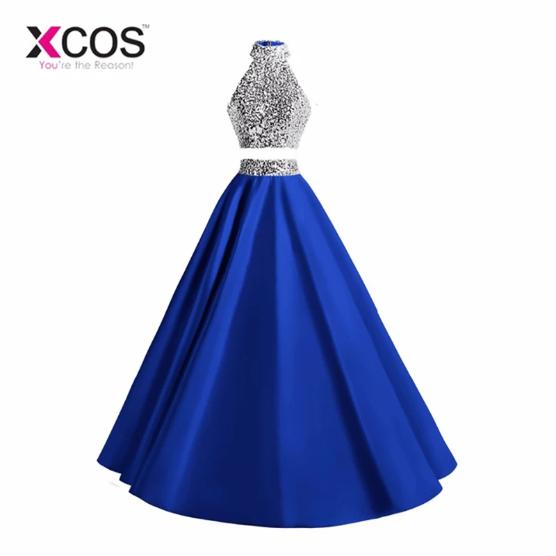 Королевские синие длинные элегантные платья для выпускного вечера 2019 vestido gala