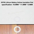 Изоляционная прокладка для литиевых батарей 100 шт.лот 20700, изоляционная прокладка для поверхностей с полыми плоскими головками 19*11,5*0,4 мм