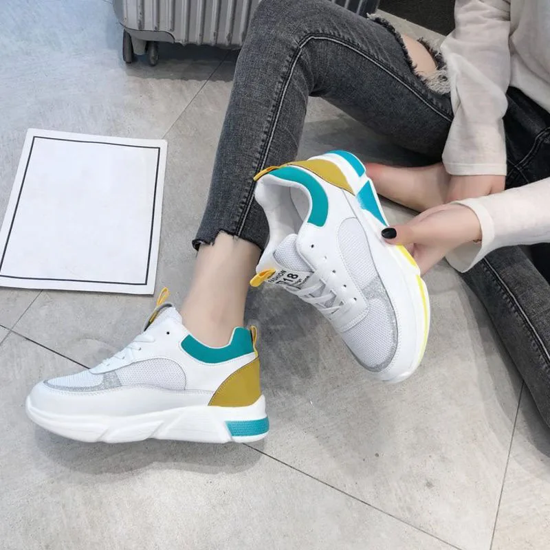 Taoffen Fashion Spring Sneakers Young Ladies Breathable Mesh Sports Running Shoes Women Thick Bottom Leisure Size 35-40 | Спорт и