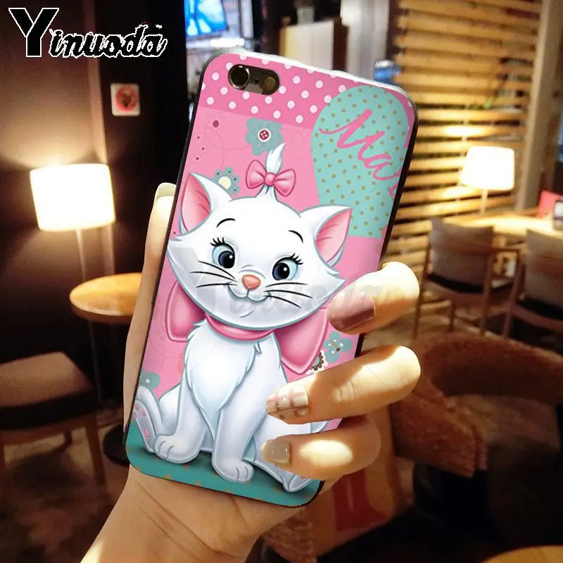 Yinuoda розовый marie aristocats Cat DIY роскошный защитный чехол для телефона iPhone 8 7 6 6S Plus X XS MAX