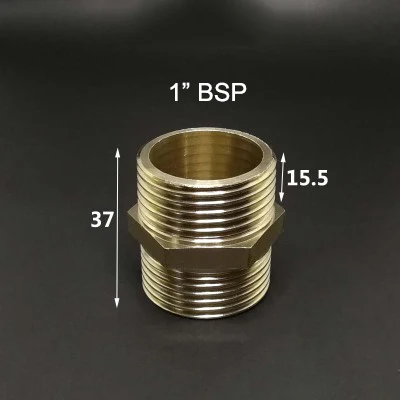 1/" 1/4" 3/" 1/2" 3/" 1" BSP Мужская резьба, латунный фитинг для труб, одинаковый редукционный шестигранный ниппельный соединитель, переходник - Цвет: NO6