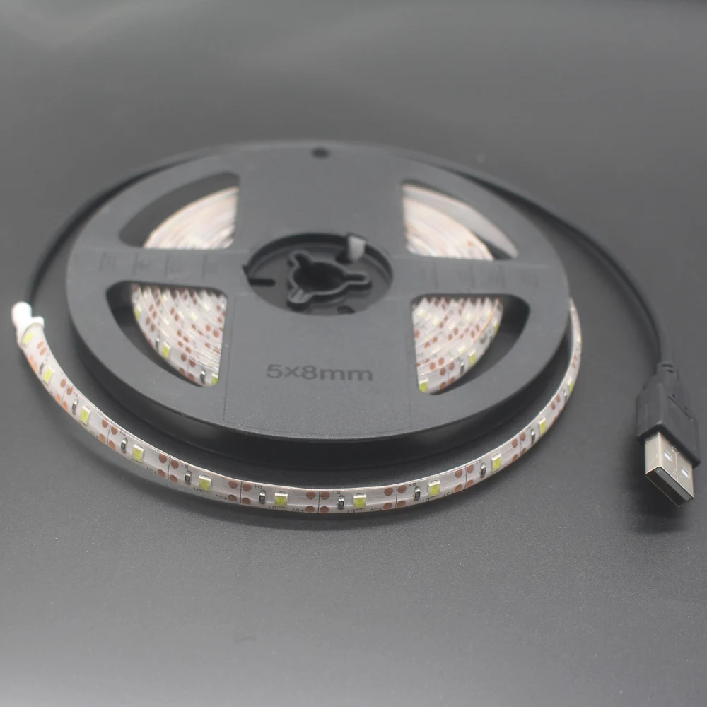 5V USB Мощность Светодиодные ленты светильник RGB 2835 3528 SMD HD ТВ настольных ПК Экран