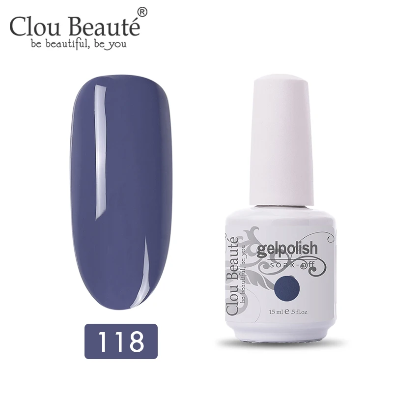 11118 Clou Beaute 47 цветов УФ-гель для ногтей Топ УФ светодиодный гель лак для ногтей Гибридный Полупостоянный Гель-лак для ногтей - Цвет: 11118