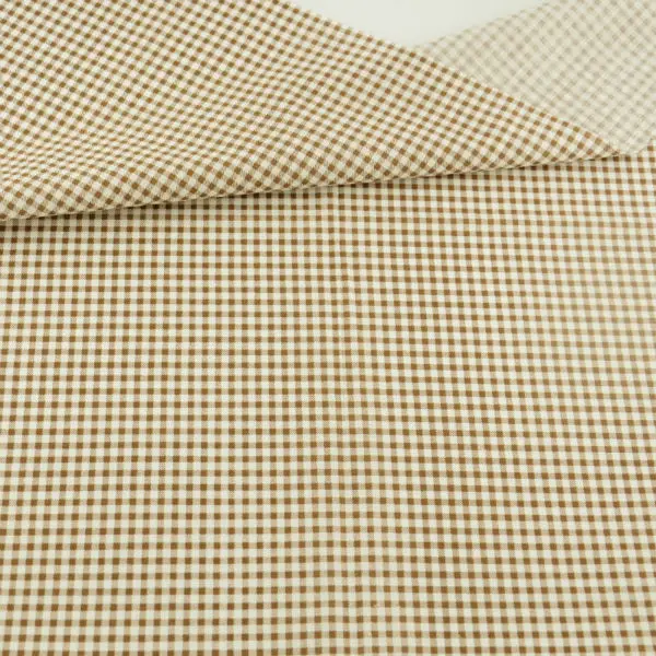 Коричневый и белый дизайн в клетку Лоскутная Ткань хлопковая ткань жир четверть